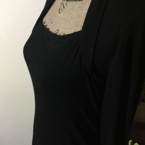 White House Black Market Black Long Sleeve Top - Picture 2 of 5